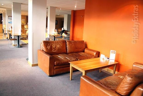 Comfy lounge tables are also available at the Gatwick Travelodge restaurant and bar