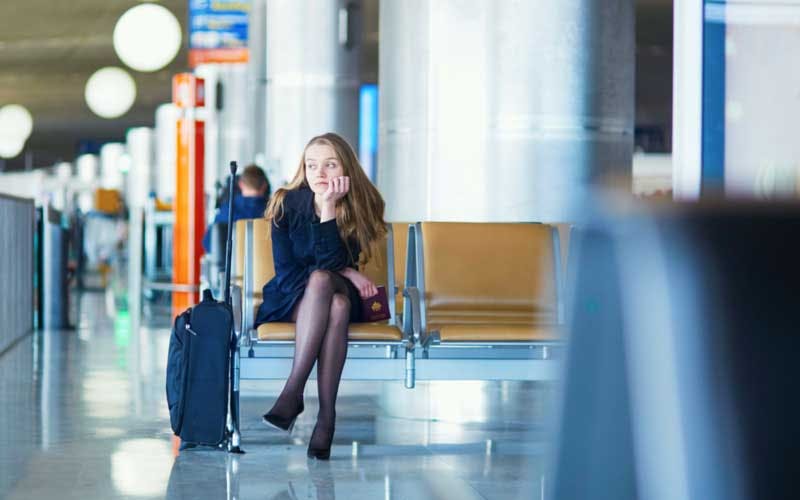 Girl at airport.