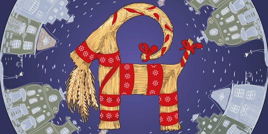 Unusual Christmas Tradtions | Yule Goat Sweden.