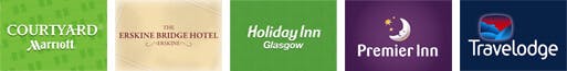 Hotels at Glasgow airport with park and ride  logos