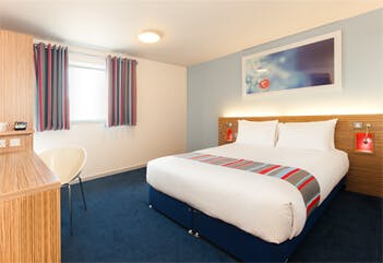 Bedroom at the Travelodge Hotel near Glasgow Airport