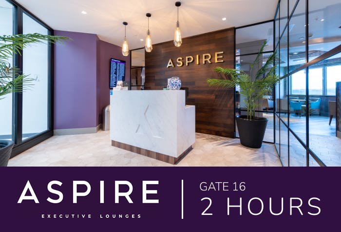 Aspire Lounge Gate 16 2 hours