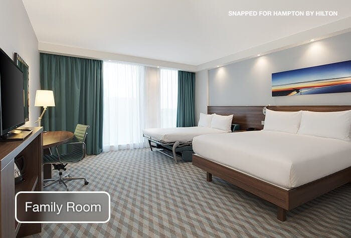 6 of Hampton by Hilton with breakfast and secured parking