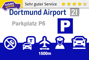 Dortmund Airport Parkplatz P6 Logo