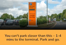 stansted short stay orange hero image