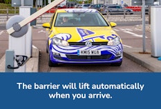stansted short stay blue entrance barrier