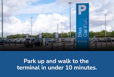 stansted short stay blue hero image