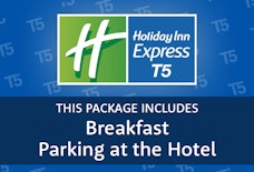 LHR Holiday Inn Express T5 with breakfast and parking at the hotel