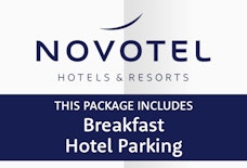 STN Novotel with breakfast and hotel parking